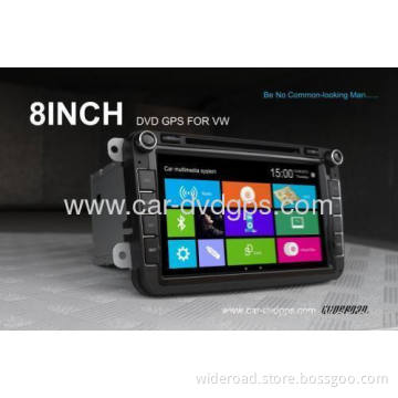 8inch Vw Multimedia Player Radio Tv Bt Steering Wheel Control Ipod Blue&amp;me Car Info 